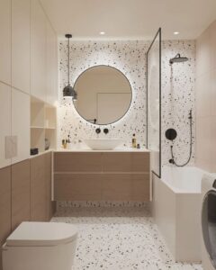 Vonios interjeras, terazzo