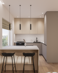 Virtuvės interjeras, vizualizacija